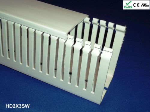 2 sets of 2x3&#034;x2m white high density wiring ducts and covers - ul/ce listed for sale