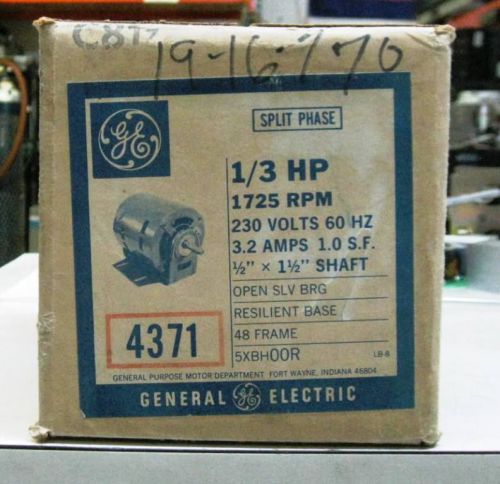 Ge 4371 motor 5xbh00r d 1/3-hp 1725-rpm 1ph 48 230v 60hz 3.2a for sale