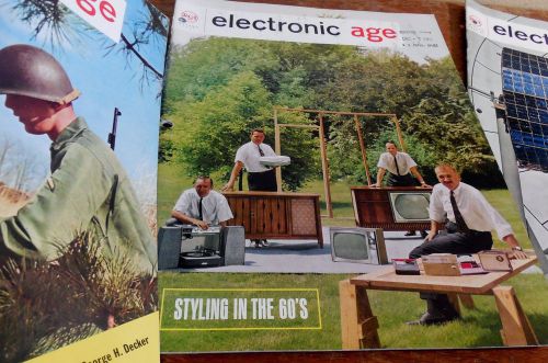 Giant computer brains in 1961! disney in color! three rca electronic age magazin for sale