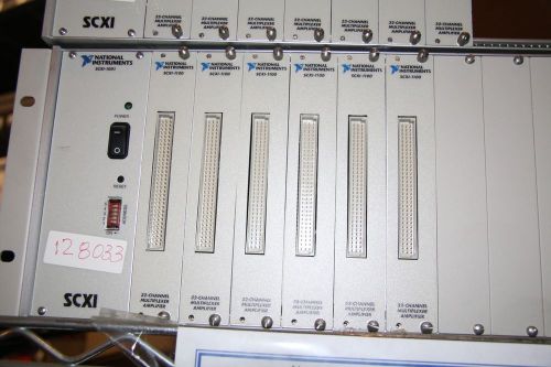 National instruments scxi scxi-1001 with 6 scxi-1100 32 channel input modules for sale