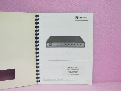 Tau-Tron Manual S5260/S5261 DS3 Signal Source Operation Manual (11/84)