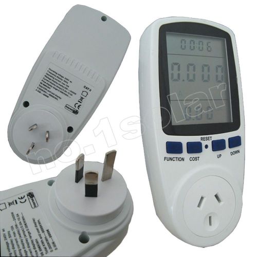 AU plug energy meter Watt Voltage amps Meter Monitor Analyzer with power factor