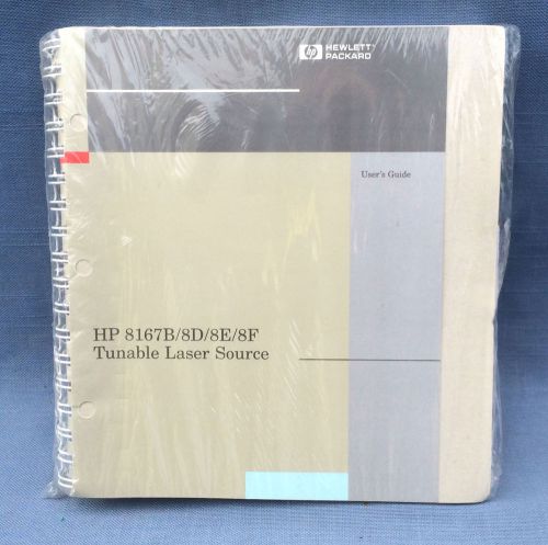 HP 8167B/8D/8E/8F Tunable Laser Source User&#039;s Guide 08168-91031 NEW