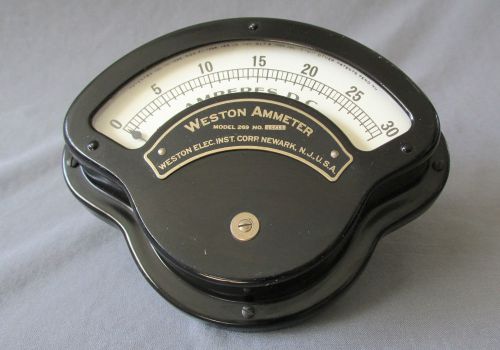 Vintage Weston Ammeter Model 269 Amp Meter 0-30 Amps