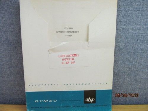 Agilent/HP DY-2020B Capacitor Measurement System Manual