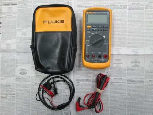 Fluke 87 v true rms industrial multimeter with leads &amp; case for sale