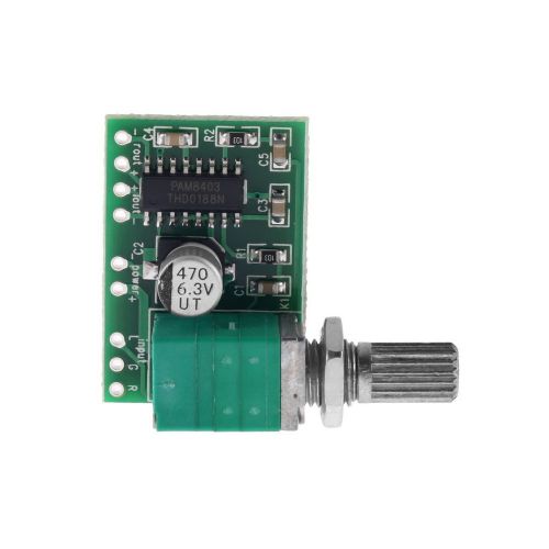 Mini PAM8403 5V 2 Channel USB Power Audio Amplifier Board 3x2W Volume Control DG