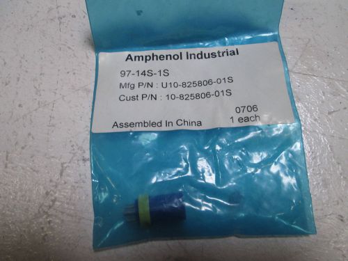 AMPHENOL 97-14S-1S SOLDER TYPE INSERTS *NEW IN A FACTORY BAG*