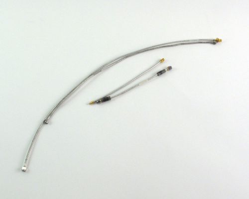 Lot of (4) Flex Cables 0.141&#034; SMA/Male - Female SMP Gold Bulkhead