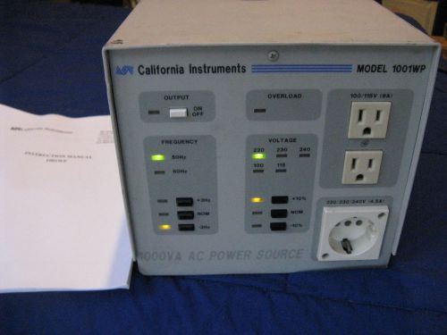 California Instruments AC power source 1001WP 50/60Hz 1000W 115/230V out, manual