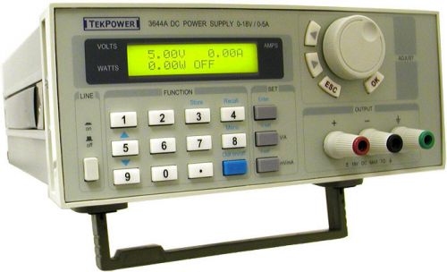 TEKPOWER TP3644A PROGRAMMABLE DC POWER SUPPLY 0-18V @ 0-5A + PC / USB CABLES