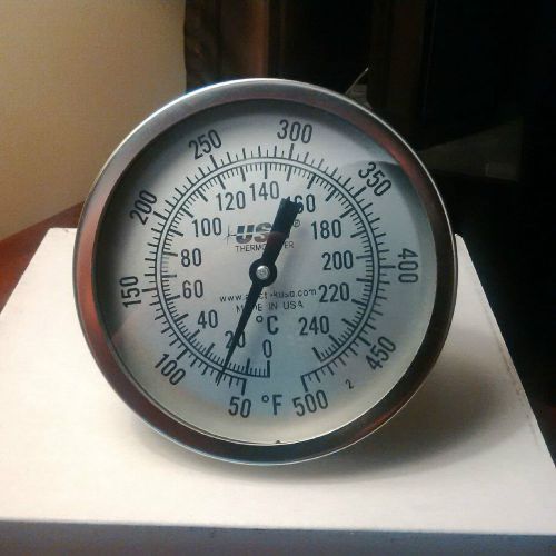 Tel-tru 5&#034; dial stainless steel bi-metal thermometer,2.5&#034; stem,50/500fc,1/2&#034;npt for sale