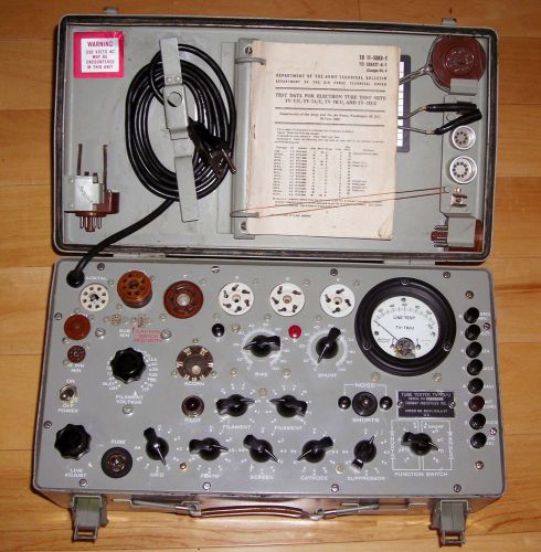 Military tv-7b/u tv-7b tube tester. good working condition. recently calibrated for sale