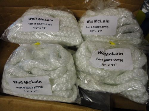 (4)WEIL McCLAIN SECTION SEALING ROPES 590-735-256, 1/2&#034; x 17&#039; IN LENGTH