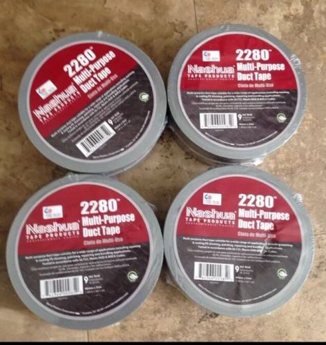4 New With Tag Pack Of NASHUA  Duct Tape,48mm x 55m,9 mil Thick, Grey New.