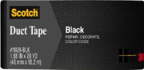 3M Scotch, 2&#034; x 20 YD, Black, Multi-Purpose Duct Tape 1020-BLK-A