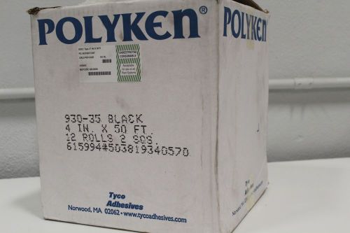NIB Polyken Technologies Pipe Tape Black 4&#034; x 50 ft. 12 Rolls per case 020-26656