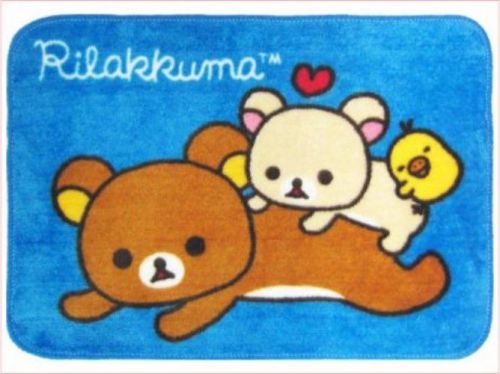 San-x rilakkuma carpet doormat floor mat rug 17&#034;3/4*25&#034;1/2 blue for sale