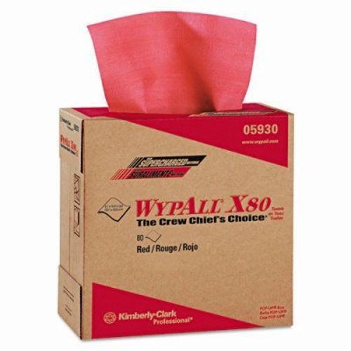 Wypall x80 towels 9.1&#034; x 16.8&#034;, red, 400 towels (kcc05930) for sale