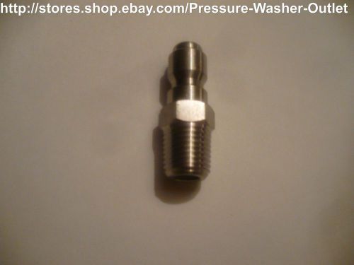 Pressure Washer Stainless Quick Connect Plug 1/4&#034; Male Pipe Thread 5500psi New