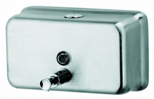 Horizontal rectangular liquid soap dispenser stainless steel continental h333ss for sale