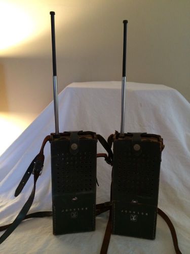 2 vintage ef johnson leather holster handheld messenger 109 walkie talkie cb for sale