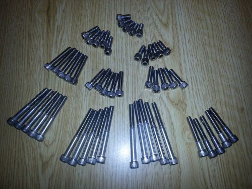 Various sizes stainless steel allen socket cap head screws bolts 1/4-20. 50 new for sale