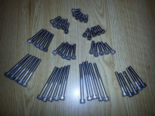 VARIOUS SIZES STAINLESS STEEL ALLEN SOCKET CAP HEAD SCREWS BOLTS 1/4-20. 50 NEW