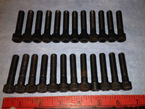 3/8&#034;x1 3/4&#034; socket head cap screw bolt, allen,16 tpi, black oxide steel, qty 25 for sale