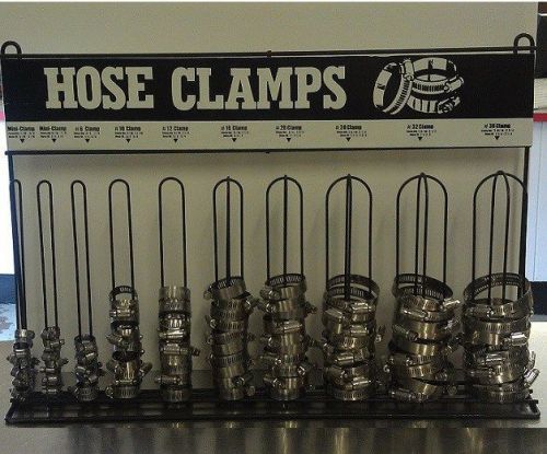 100pc hose clamp assortment w/rack for sale