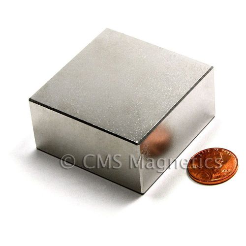 N50 2 X 2 X 1&#034; w/ Countersunk Hole Neodymium Square Magnet, POWERFUL!