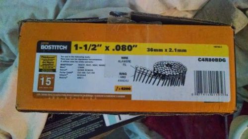 BOSTITCH C4R80BDG 1-1/2&#034;X.080&#034; 36MMX2.1MM WIRE WELD COIL RING NAILS SIDE WALL
