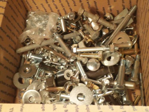 60 LBS: Mixed Bolts Nuts &amp; Washers Lot, Grade 5, Grade 8, Very good Mix of Types
