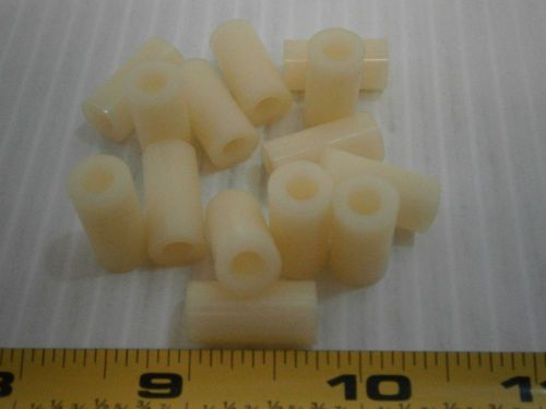 Raf 1194-10-n nylon 3/8 round spacer .192 hole 3/4 length lot of 25 #363 for sale