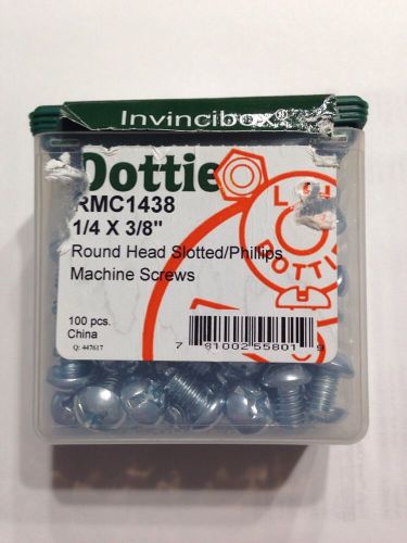 Dottie 1/4 X 3/8&#034; RMC1438 Round Head machine Screw Slot/Phil Brand New 2,200 pcs