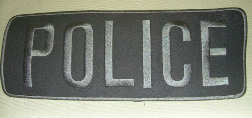 Large Police Patch 11&#034; x 4&#034; Black &amp; Dark Gray New