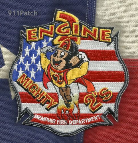 Memphis, TN - Engine 2 Mighty 2s FIREFIGHTER Patch MEMPHIS Fire Department