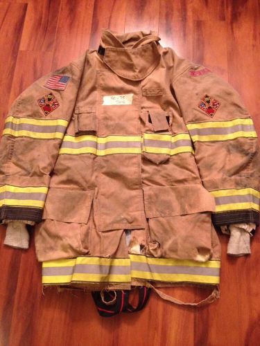 Firefighter turnout / bunker gear coat globe g-extreme patch 40c x 35l drd 10&#039; for sale