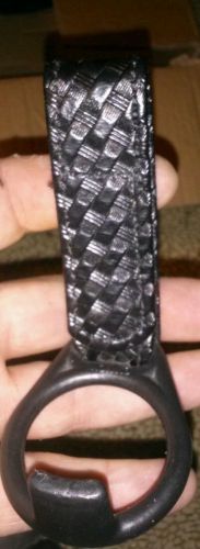 Bianchi leather basketweave baton/night stick holder loop