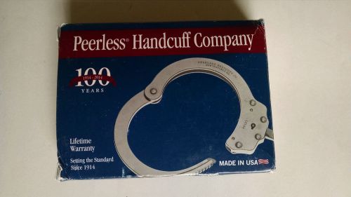 Peerless Handcuff Company, Leg Iron, Model 703, Leg Iron - Nickel Finish