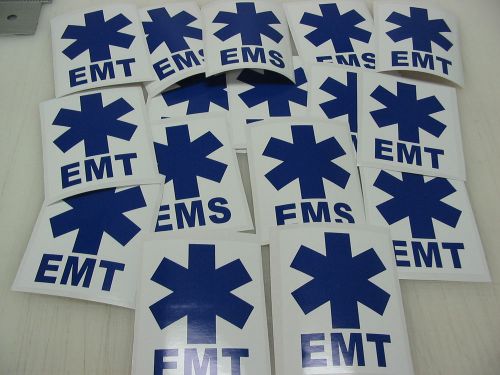 EMT &amp; EMS DECAL LOT Huge Sticker 4 Fire Ambulance Blue Wholesale Fireman