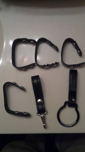 (8) hi gloss belt keepers / key ring / flashlight holder for sale