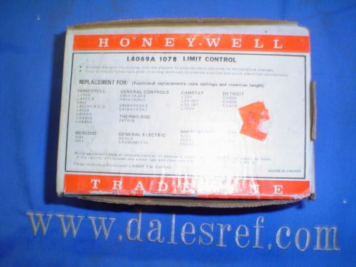Honeywell furnace limit control l4069a1078 for sale