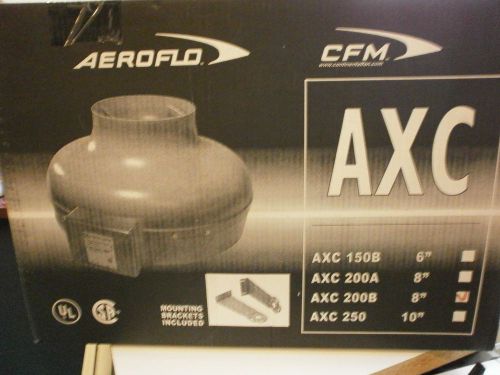 New in-line centrifugal fan aeroflo axc 200b 8&#034; duct booster for sale