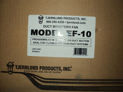 Tjernlund ef-10 axial duct booster, 10 in. dia.120 volt for sale