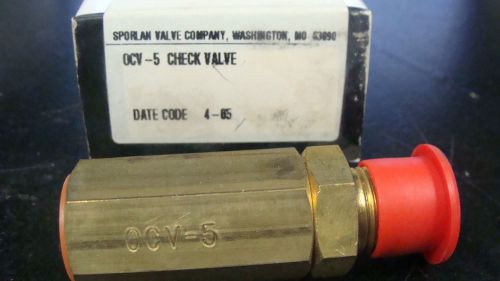 New factory overstock sporlan valve company ocv5 check valve for sale