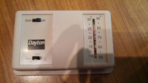 Dayton thermostat 4pu46 50 to 90 degree single stage dpst 24 volt cool only for sale