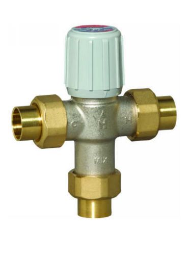 Honeywell-sparco 3/4&#034; am101-us-1 sweat union mixing valve (70-145 f, 3.9 cv) for sale