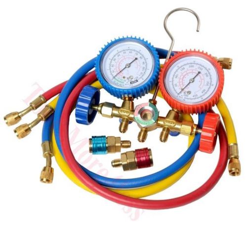 A/c diagnostic manifold gauge set hvac r12 r22 r134a r502 for sale