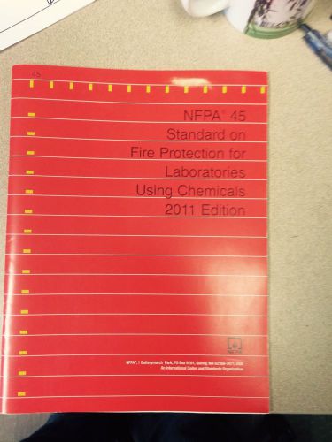 NFPA 45, standard on fire for laboratory chemicals